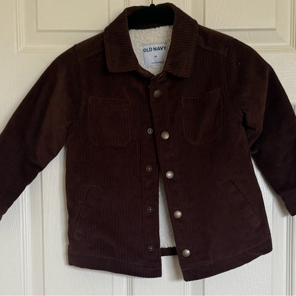Old Navy Dark Brown Kids Corduroy Jacket size 4T
